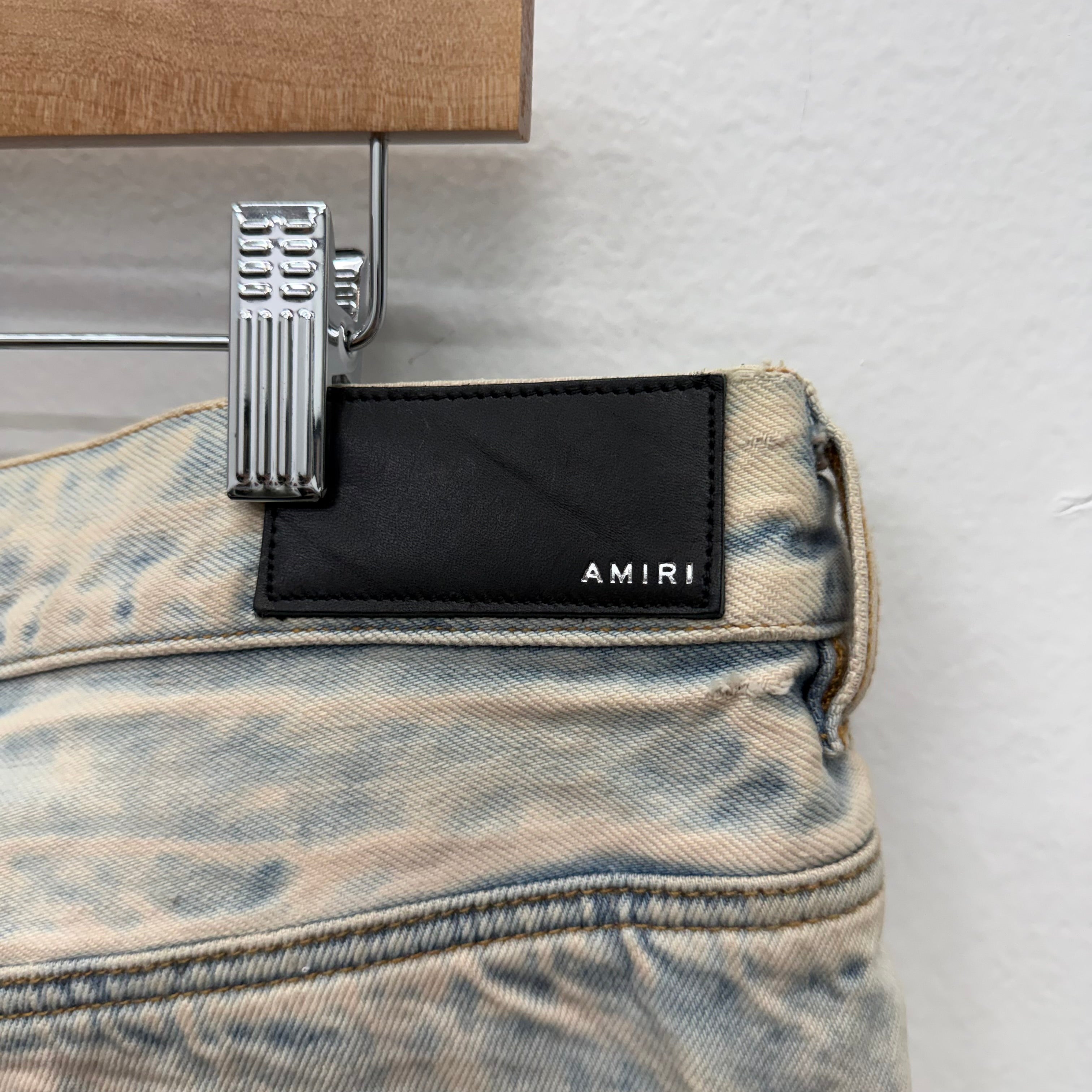 Amiri Shotgun Bleached Denim Jeans - Size 34