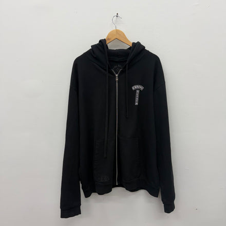 Chrome Hearts T-Bar Logo Zip Hoodie - Size XL