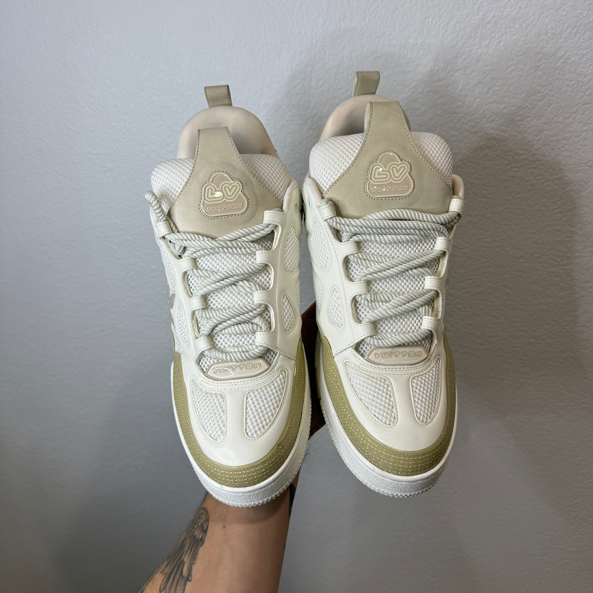 Louis Vuitton Skate Sneakers Cream - Size LV 12 (US 13)