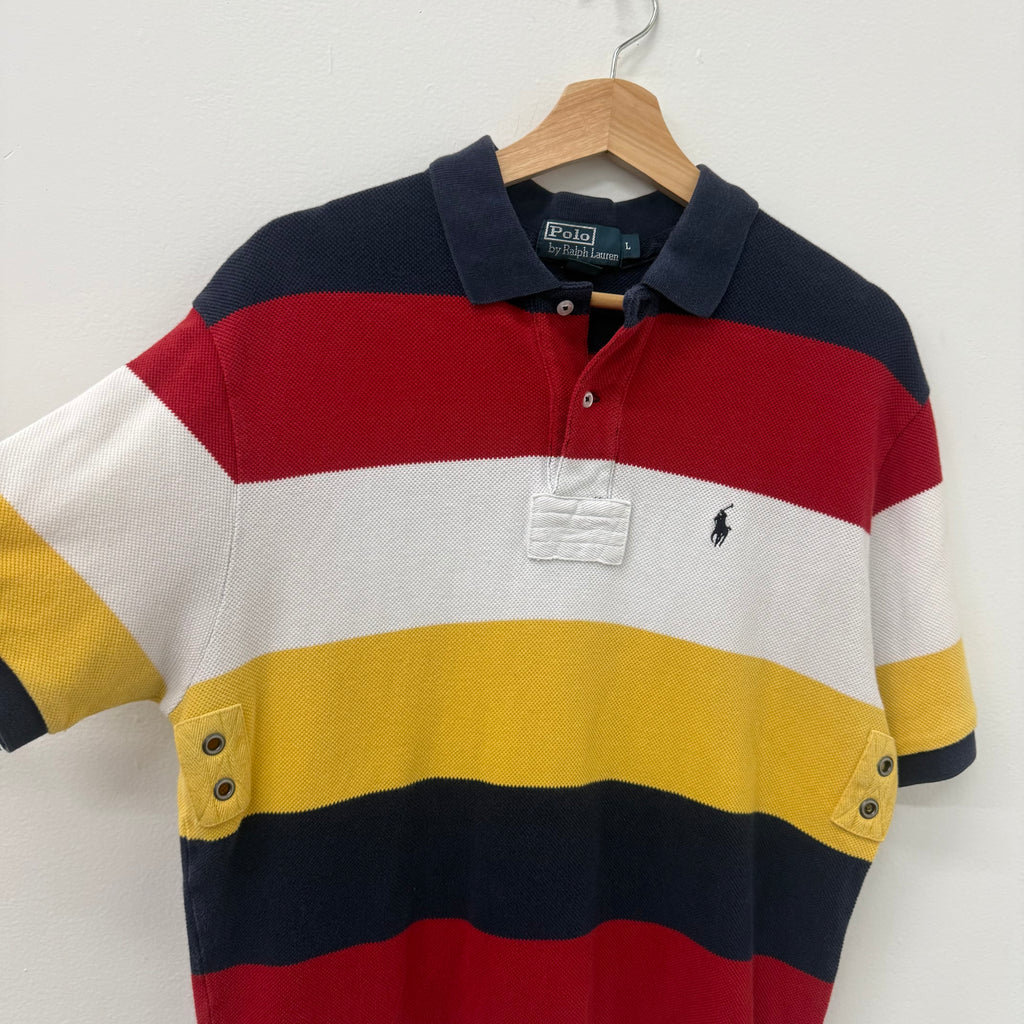 Ralph Lauren Stripe Polo Shirt - Size L
