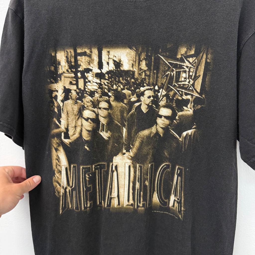 Vintage Metallic Logo T-Shirt - Size XL
