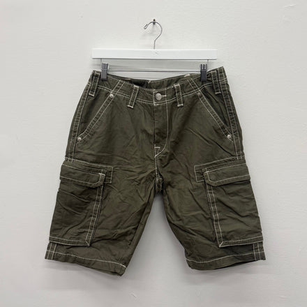 True Religion Olive Cargo Shorts - Size 30