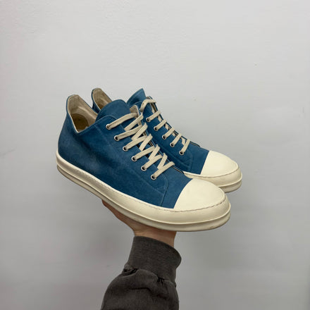 Rick Owens Ramone Cyan Blue Sneakers - Size 45 (US 12)