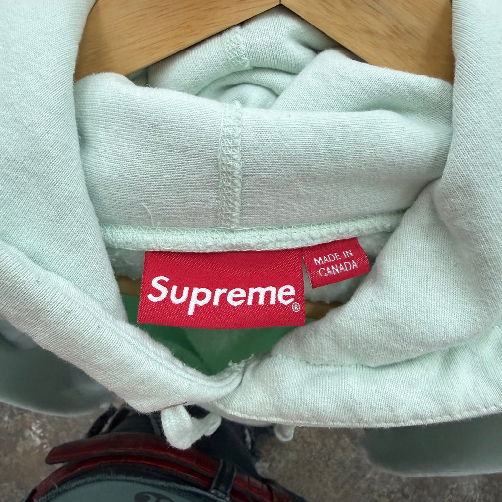 Supreme Box Logo Mint Green Hoodie - Size XL