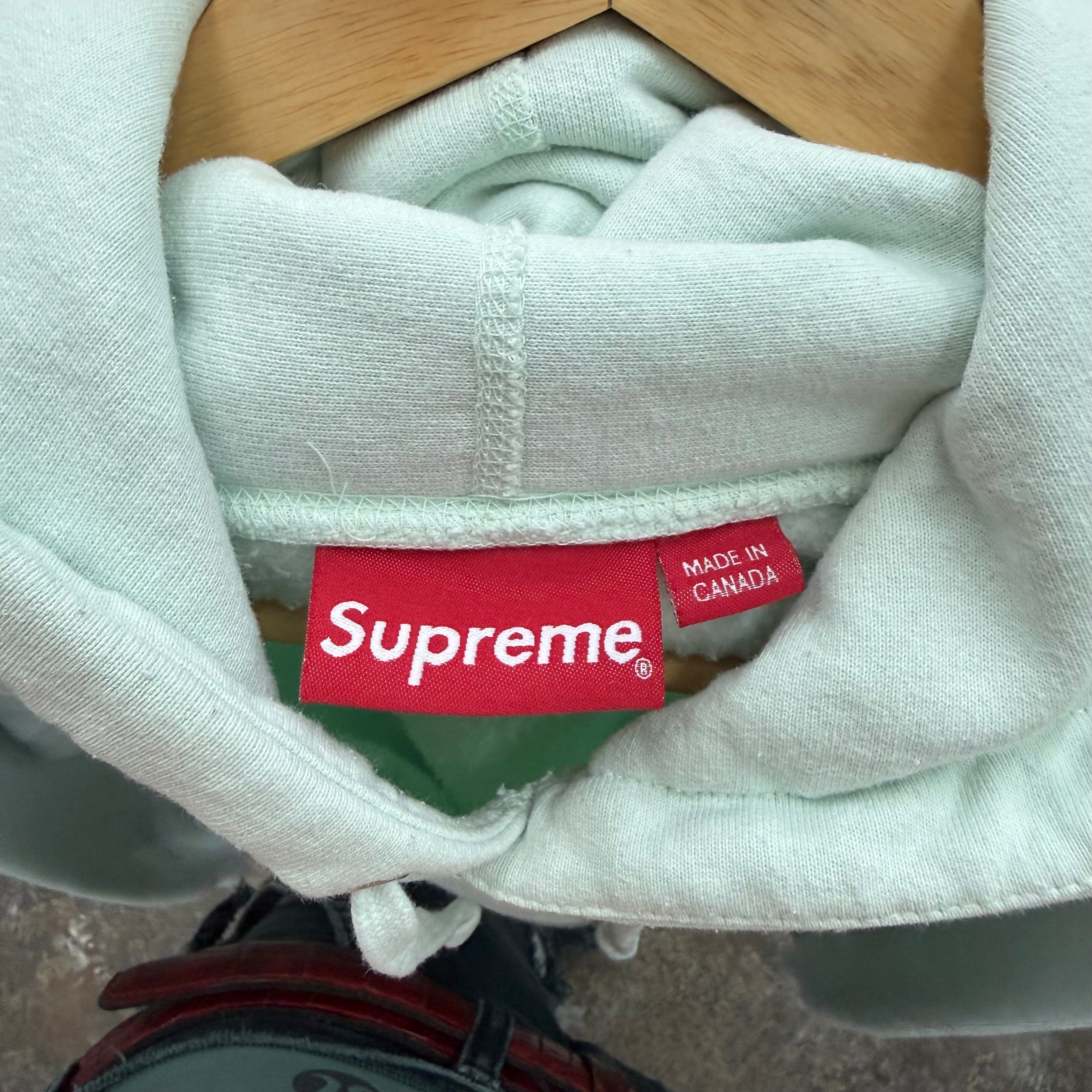 Supreme Box Logo Mint Green Hoodie - Size XL
