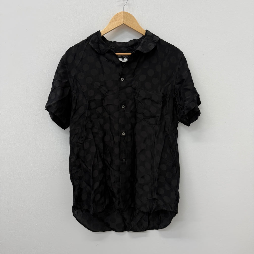 CDG BLACK Polka Dot Button Up Shirt - Size L