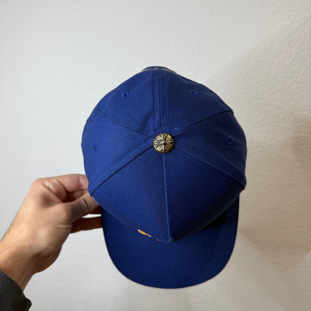 Chrome Hearts CH Baseball Trucker Hat Navy Gold