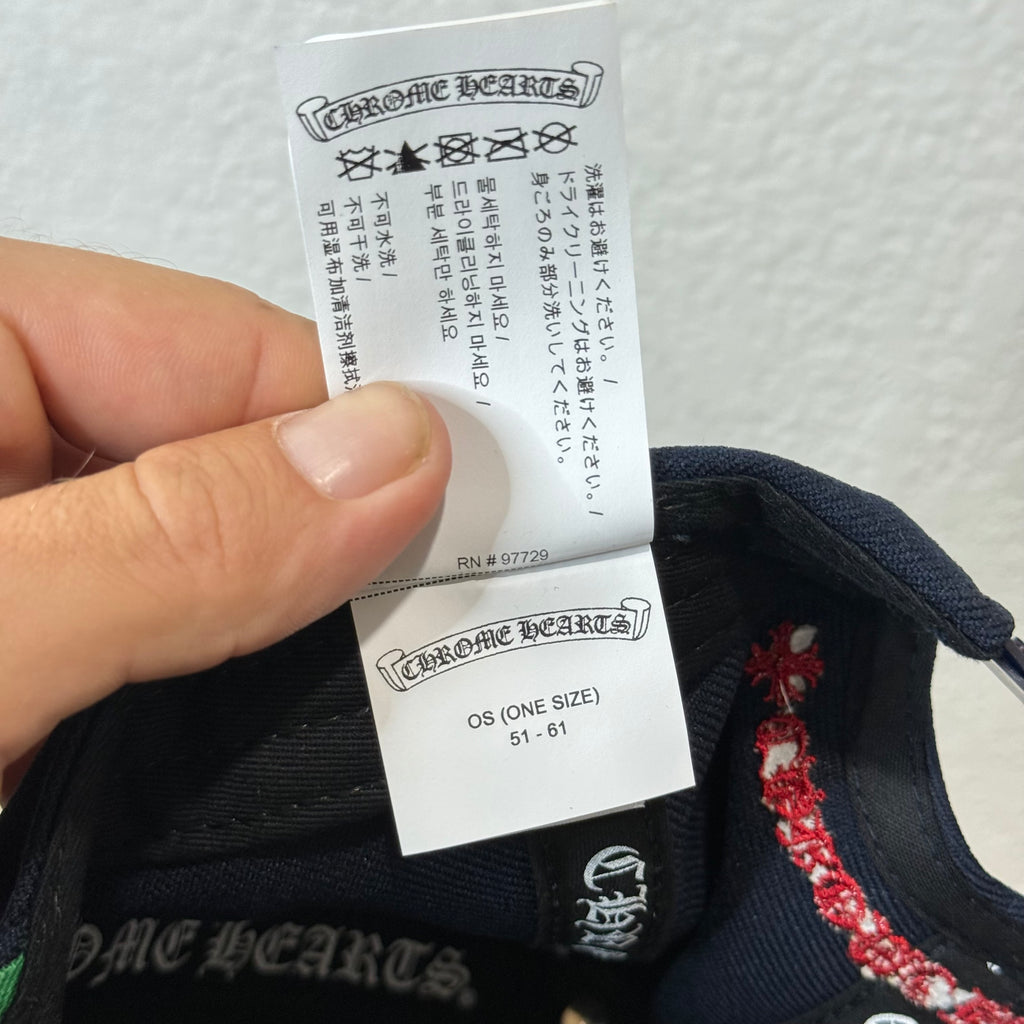Chrome Hearts CH Navy Red Baseball Hat