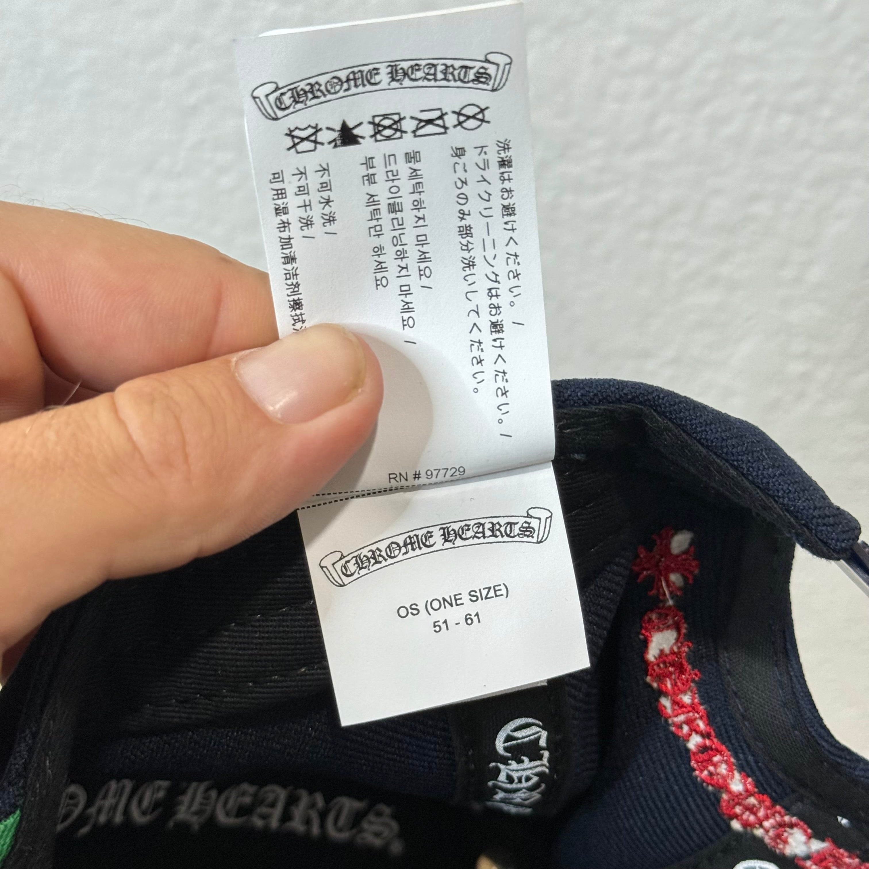 Chrome Hearts CH Navy Red Baseball Hat