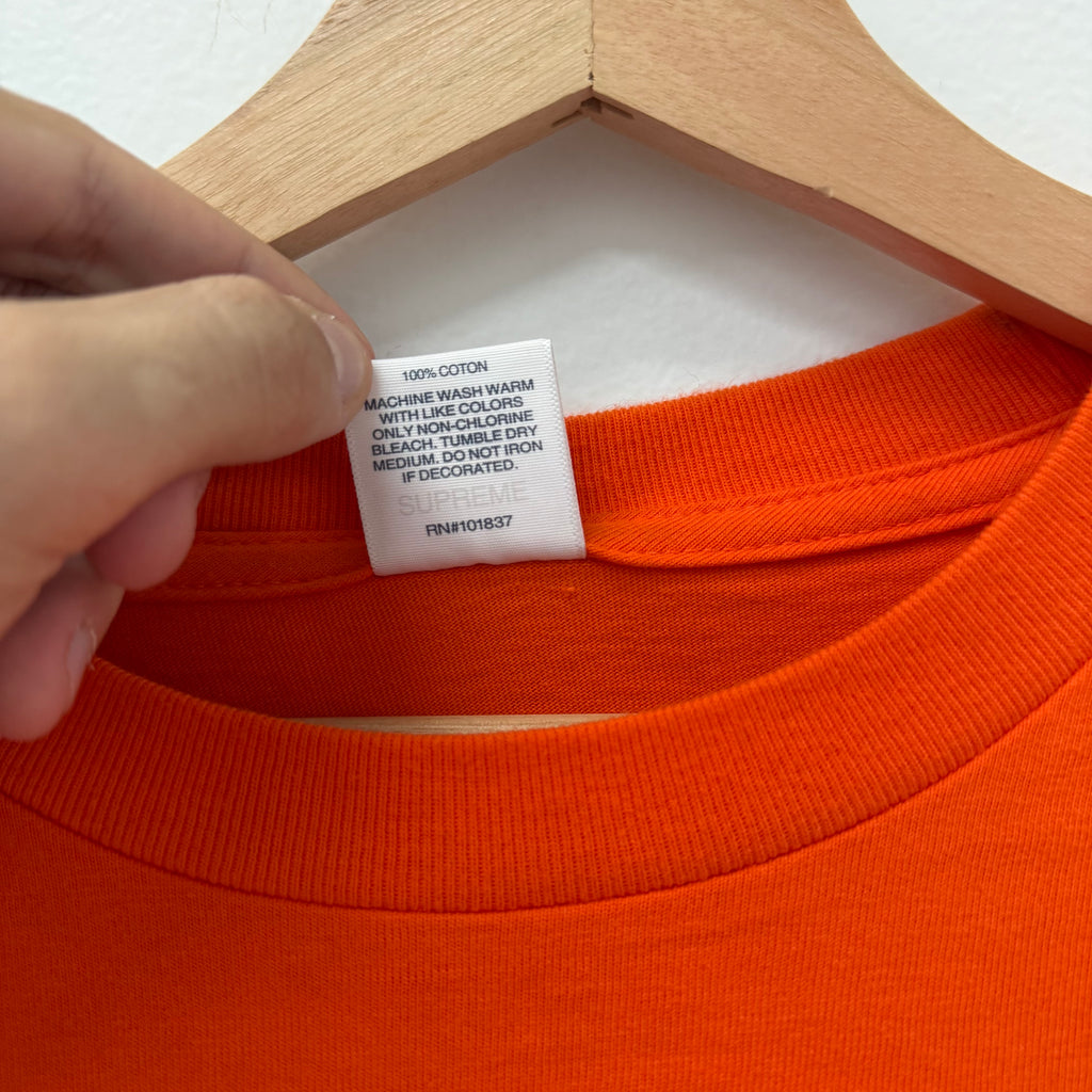 Supreme Orange Box Logo Longsleeve Shirt - Size L