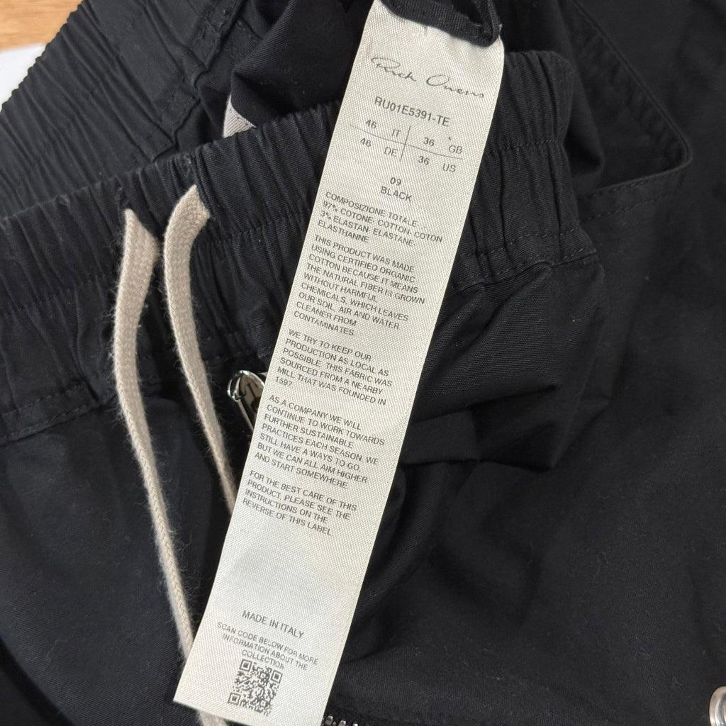 Rick Owens Black Temple Bela Boxer Shorts - Size IT 48 (30)