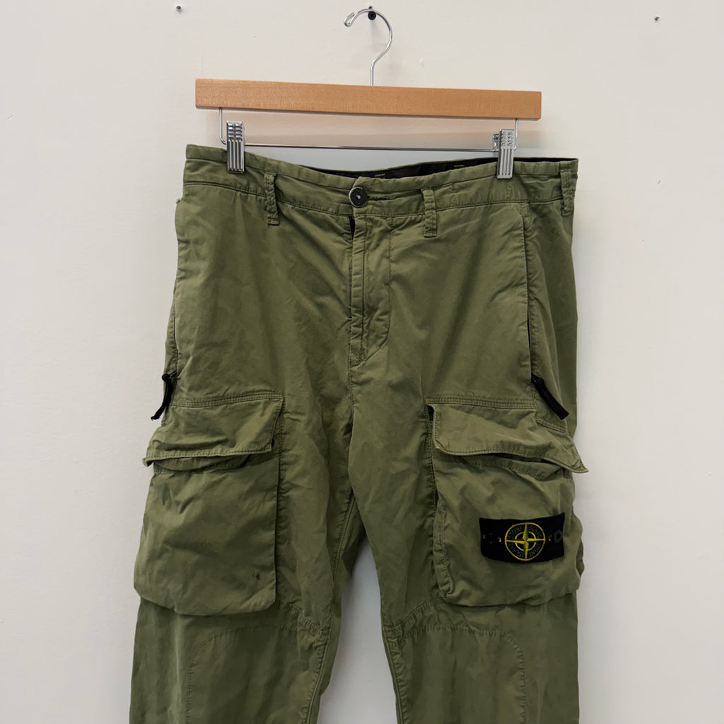Stone Island Green Cargo Pants - Size 29