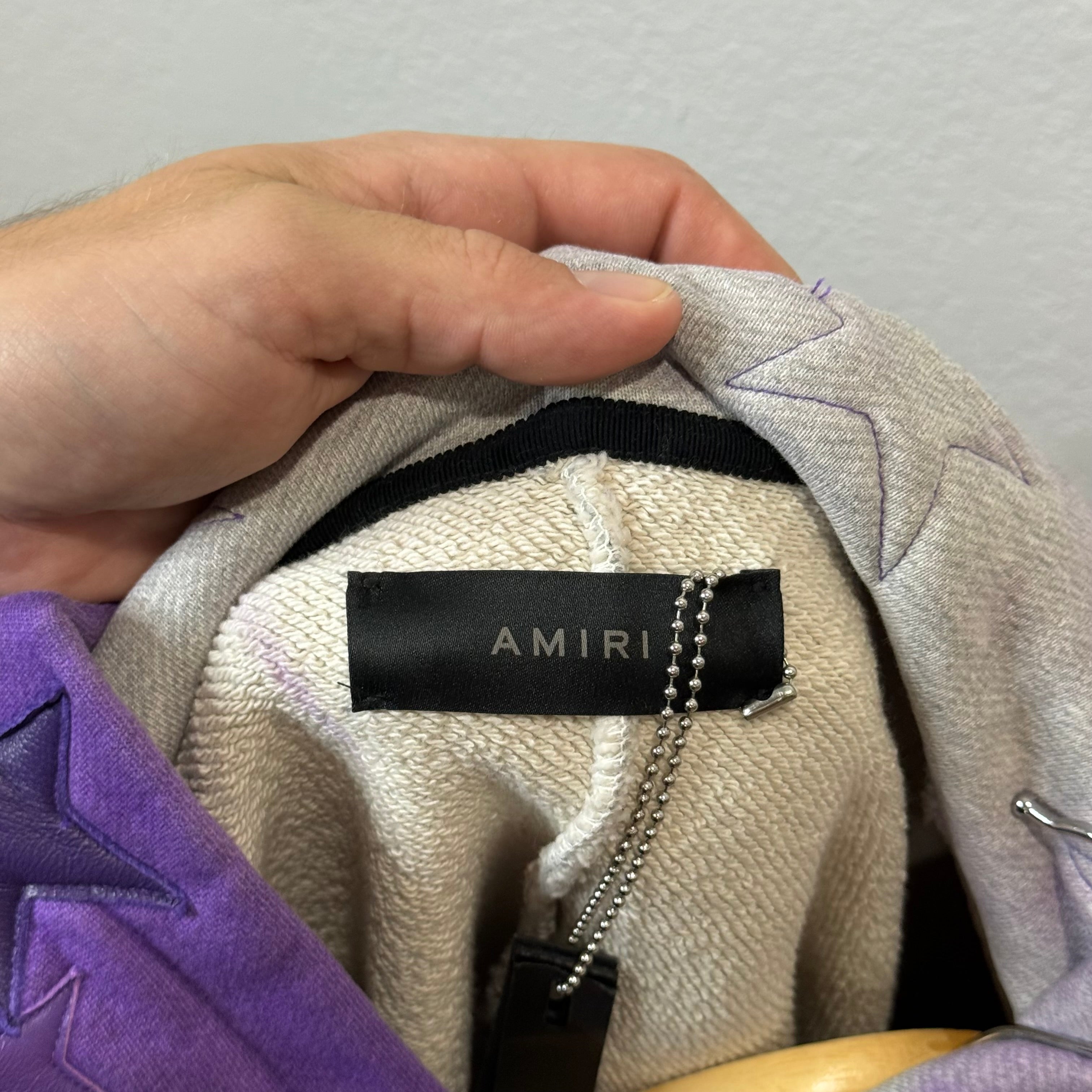 Amiri Star Patch Hoodie Purple - Size S