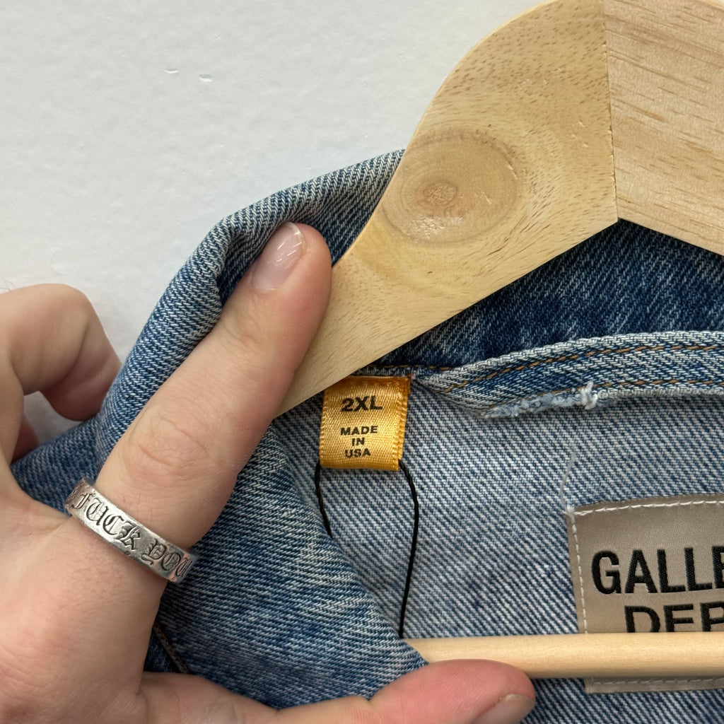 Gallery Dept Denim Logo Andy Jacket - Size XXL