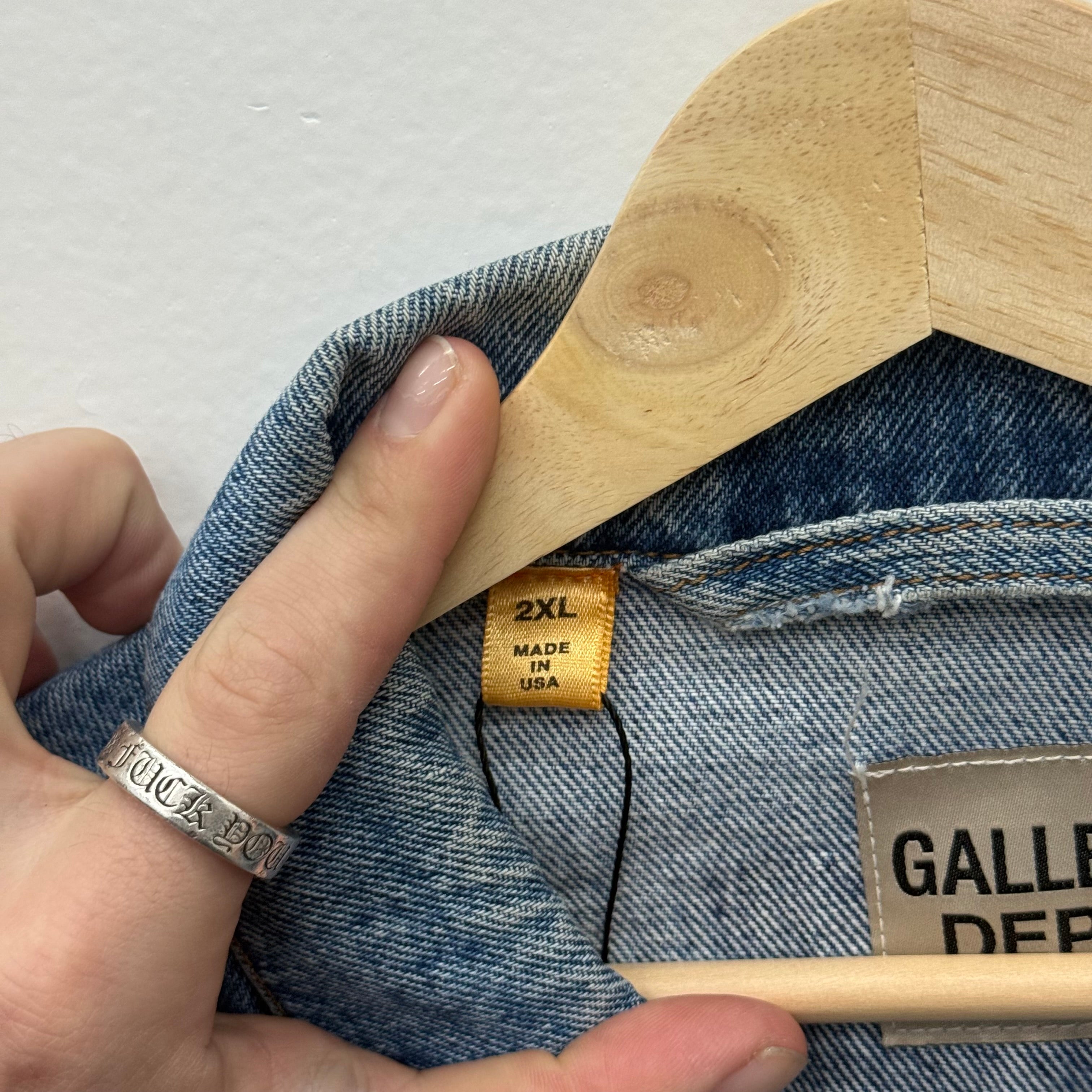 Gallery Dept Denim Logo Andy Jacket - Size XXL