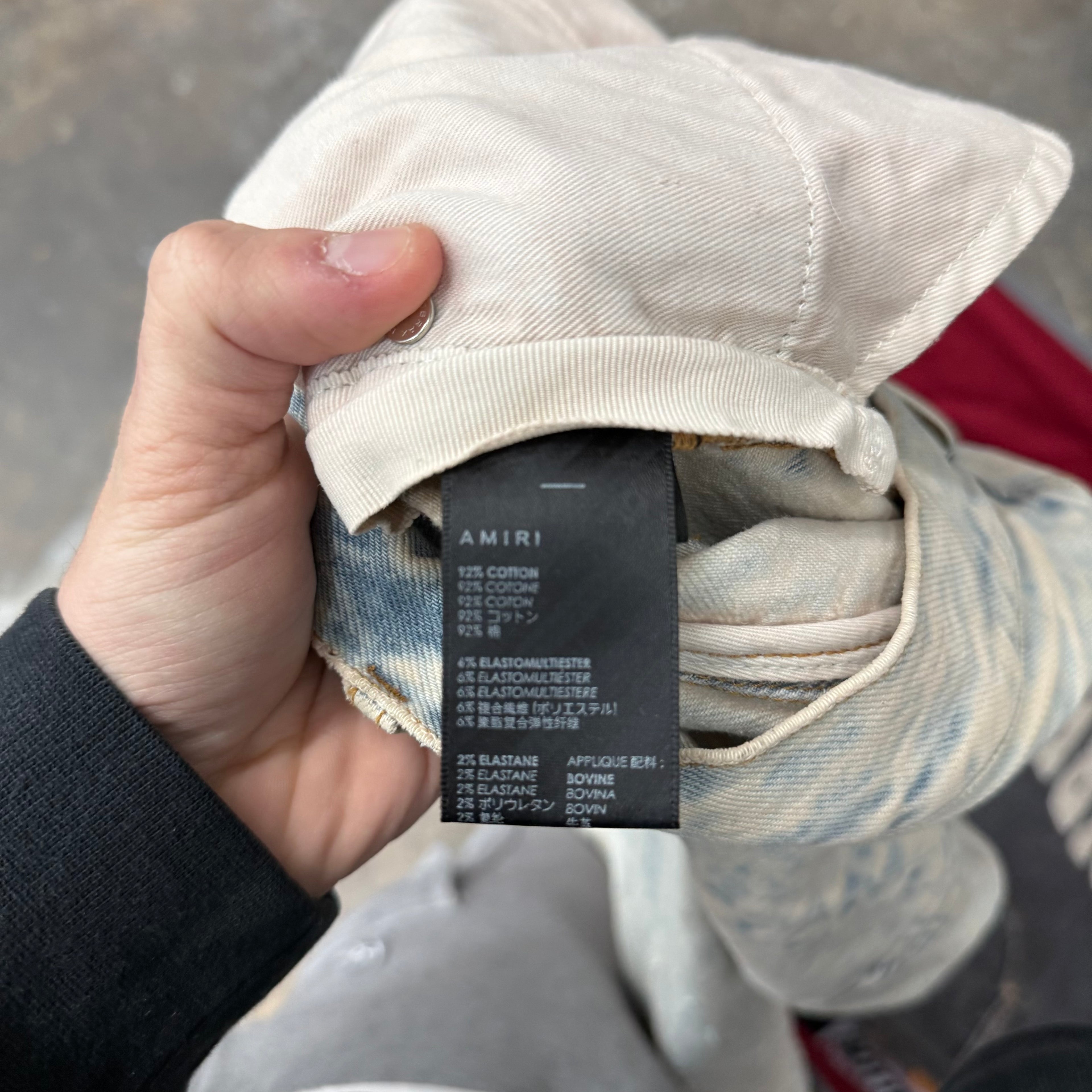 Amiri Shotgun Bleached Denim Jeans - Size 34