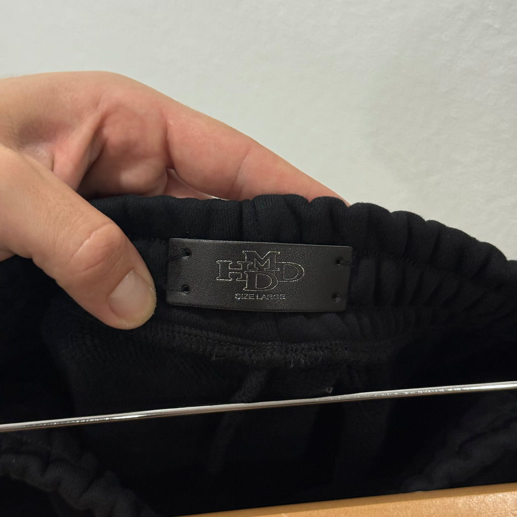 HMDD Silver Scrunch Patch Sweatpants Black