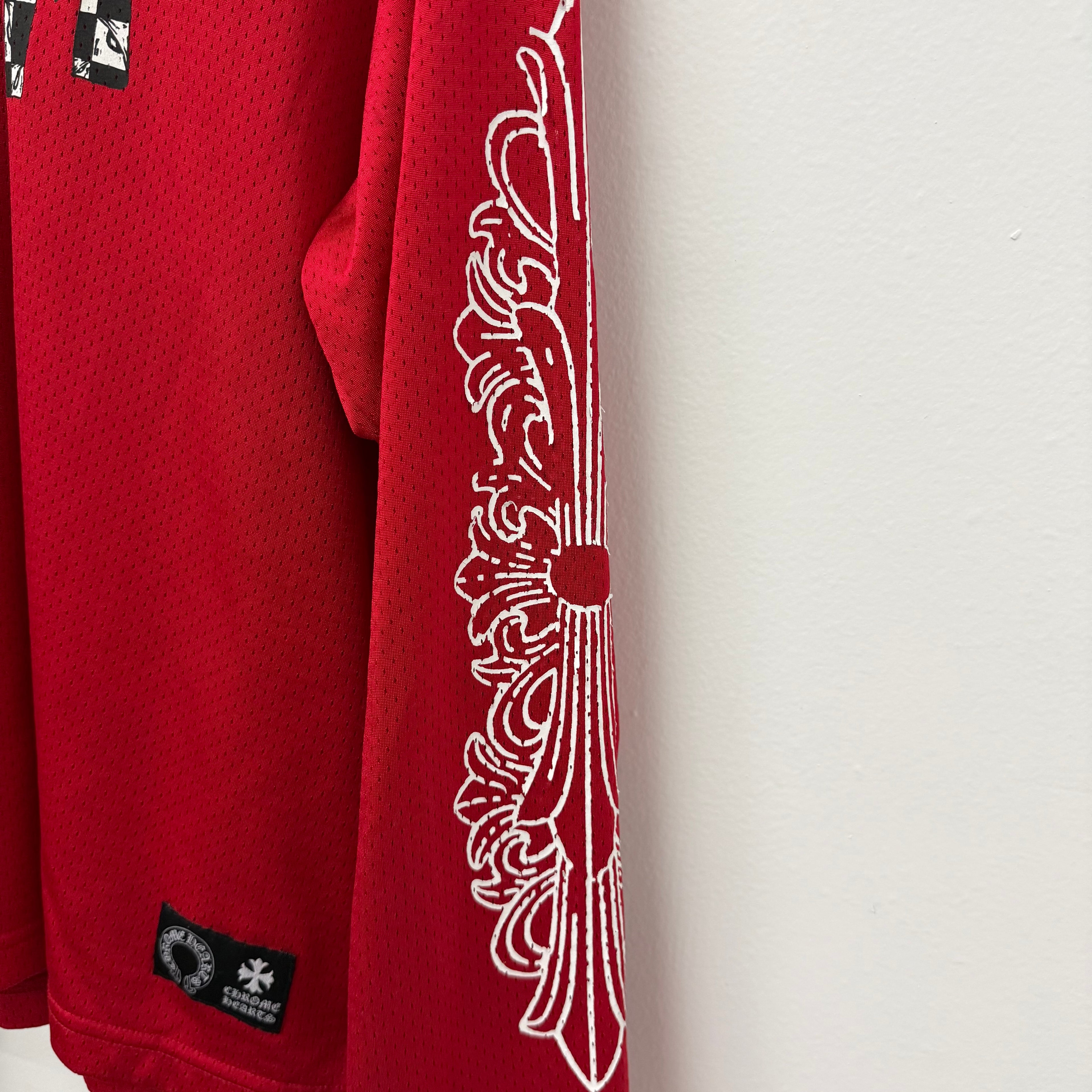 Chrome Hearts Matty Boy Form Red Longsleeve Jersey - Size L