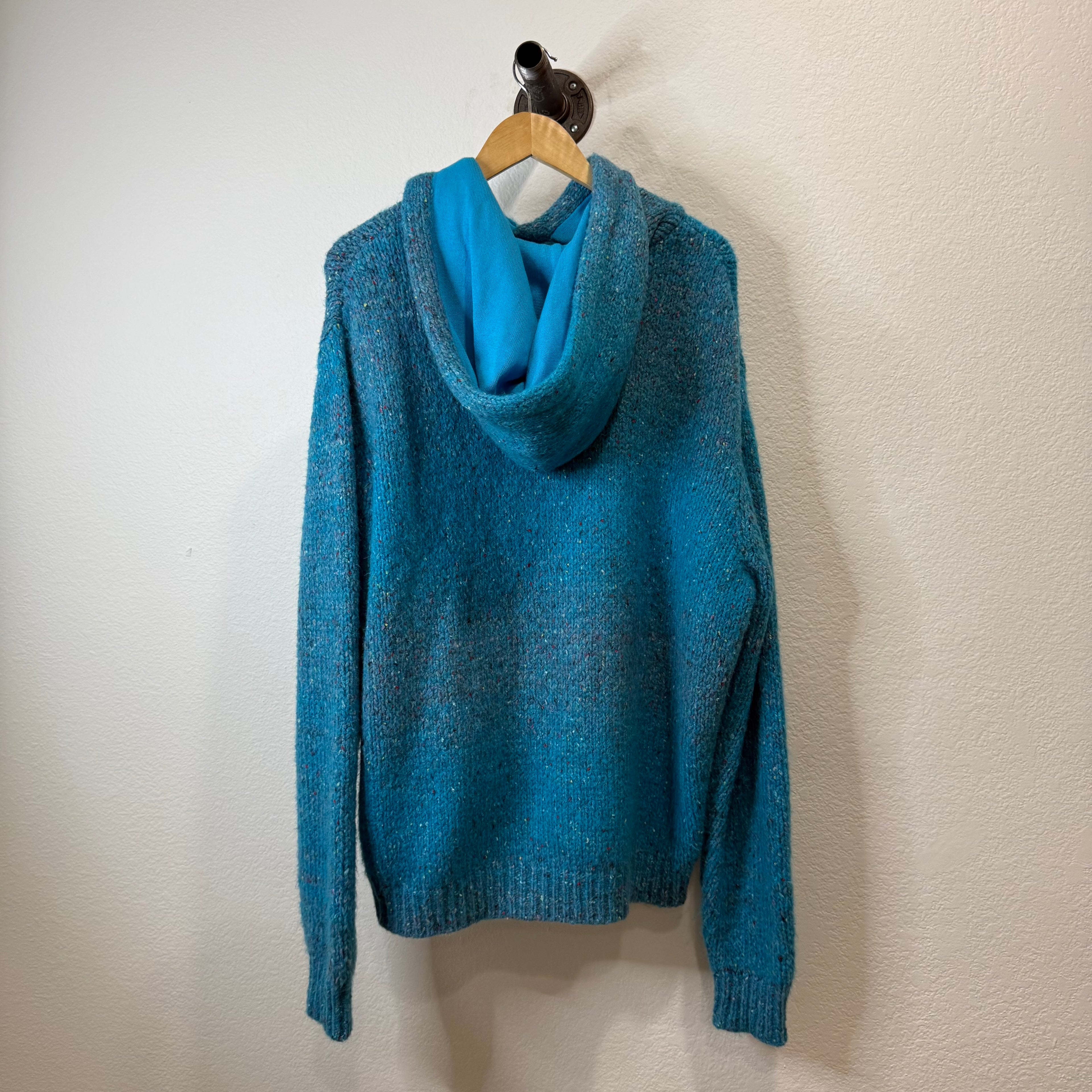 Amiri Embroidery Knit Blue Hoodie - Size XL