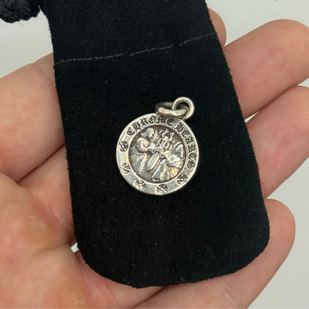 Chrome Hearts Silver Medallion Coin Pendant