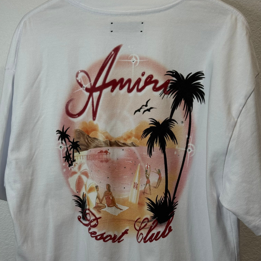Amiri Airbrush Beach Resort T-Shirt - Size XL