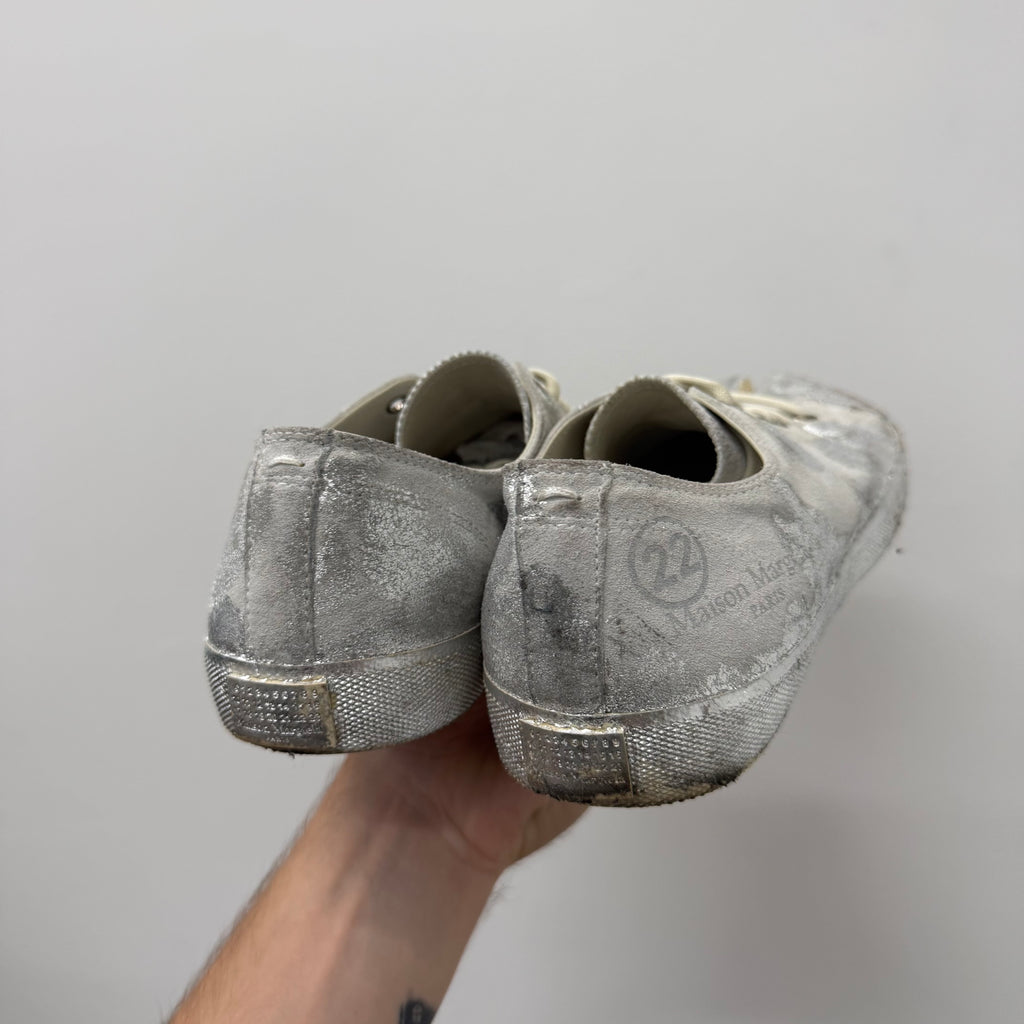 Maison Margiela Tabi Silver Foil Sneakers - Size 44 (US 11)