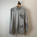 Daniel Arsham Grey Oblique Longsleeve Mockneck T-Shirt - Size S