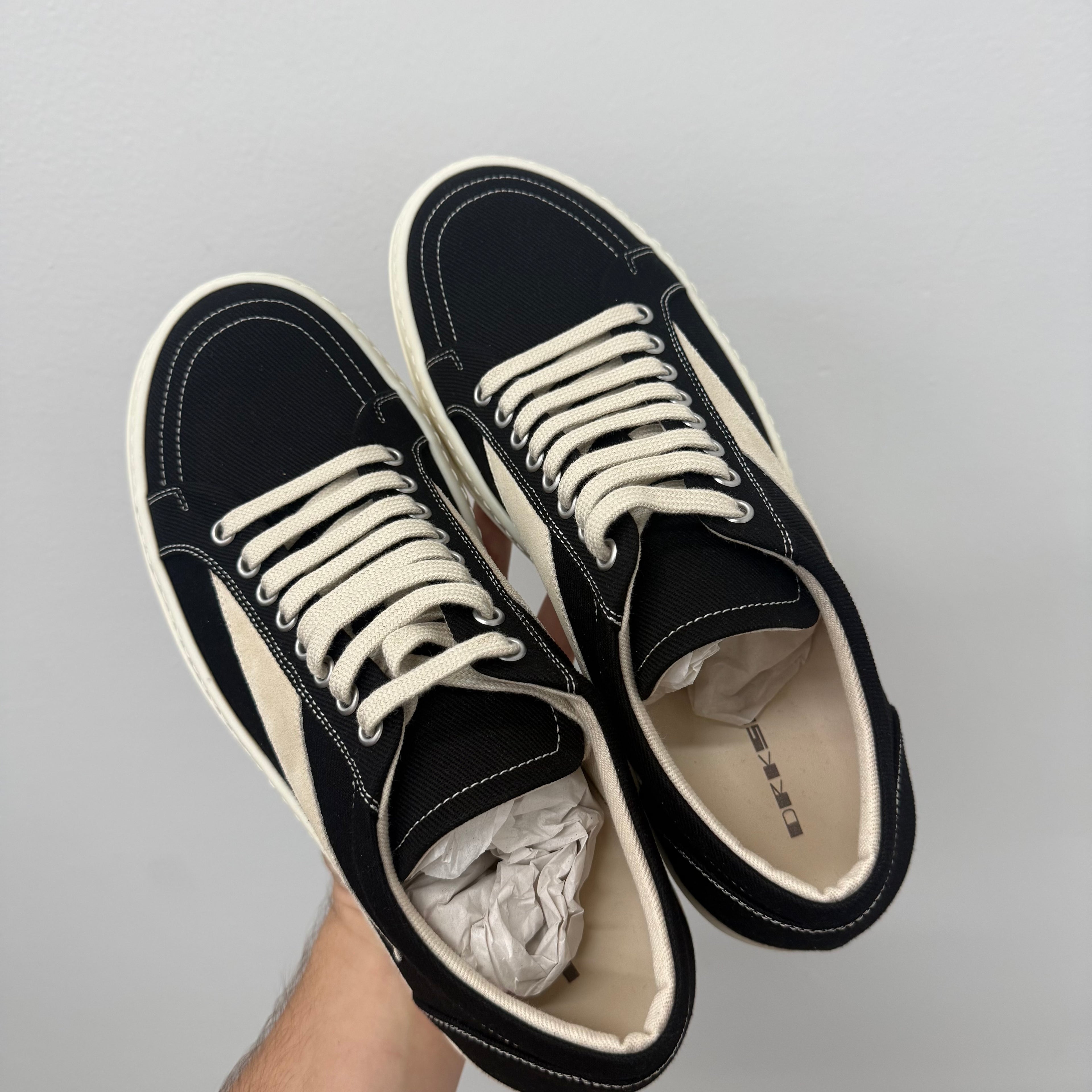 Rick Owens Vintage Vans Low Milk Sneakers - Size 43.5 (US 10.5)