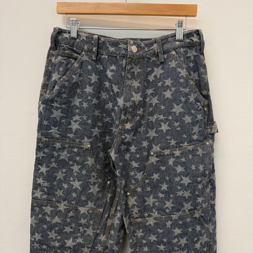 ABC Advisory Board Crystals Star Rivet Double Knee Denim - Size 32