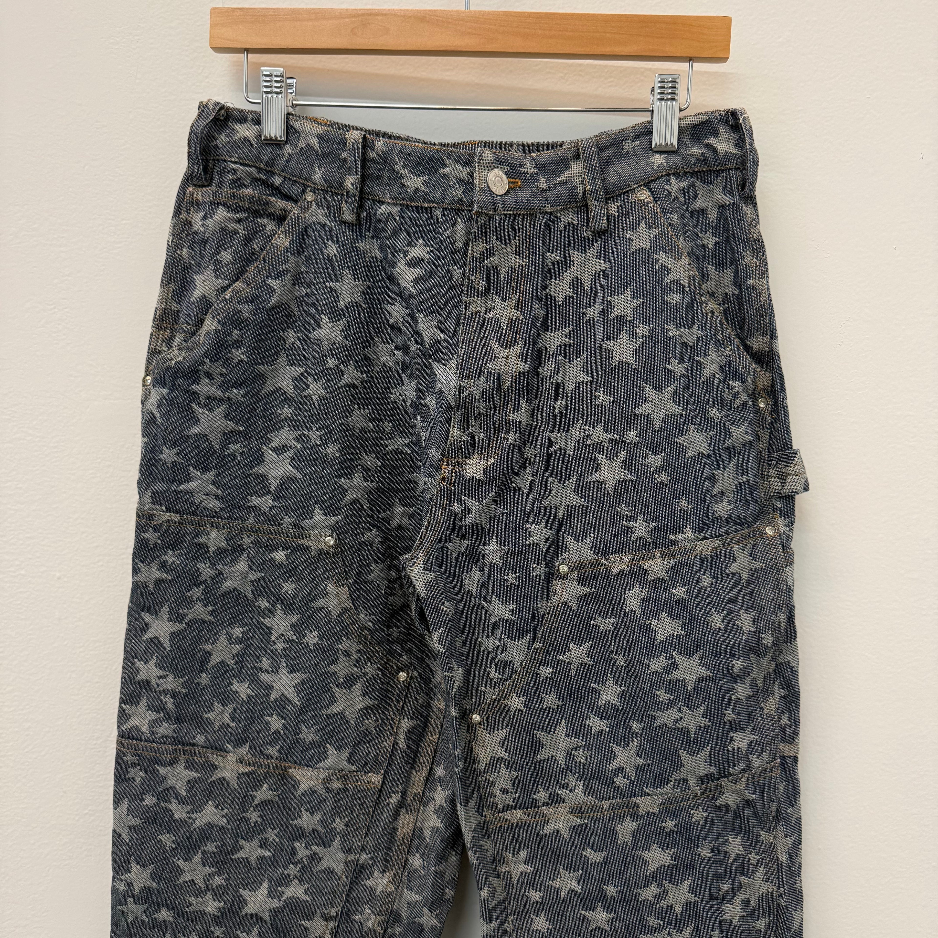 ABC Advisory Board Crystals Star Rivet Double Knee Denim - Size 32