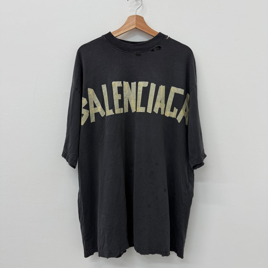 Balenciaga Tape Logo T-Shirt - Size XL