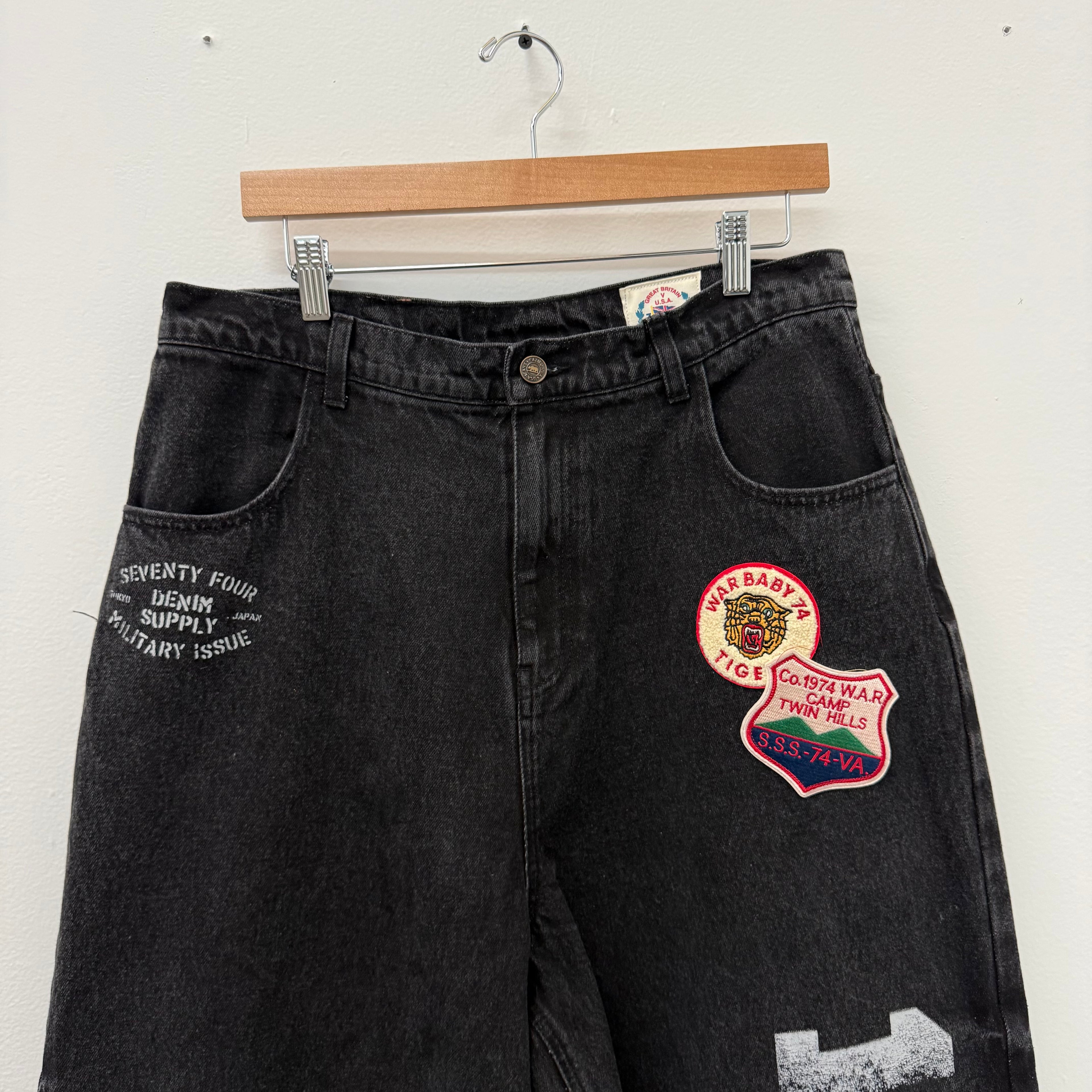 74 is War Denim Black Jeans - Size M