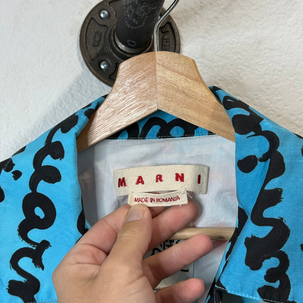 Marni Script Logo Button Up Shirt - Size 50 (L)