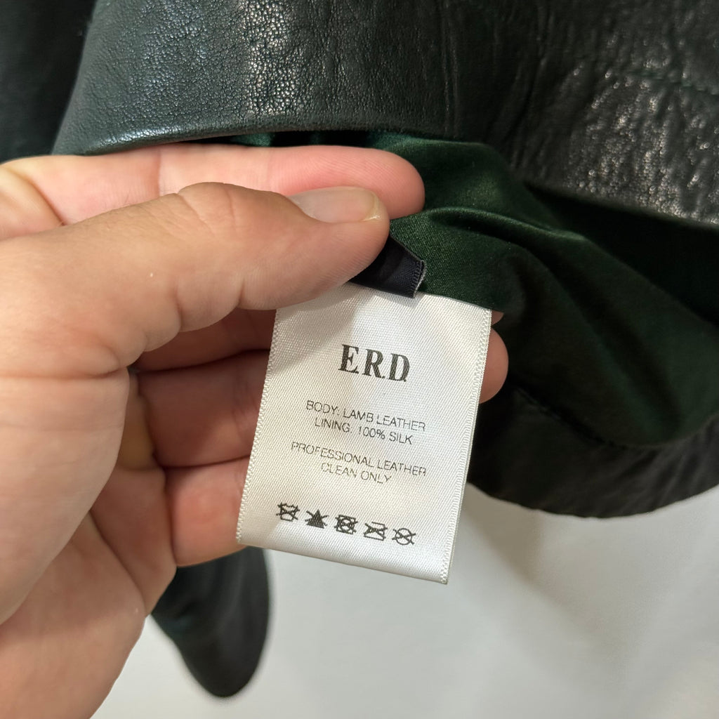 ERD Enfants Riches Deprimes Green Leather Western Jacket - Size M