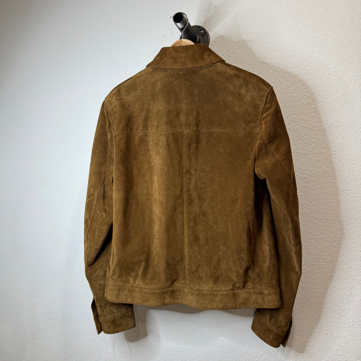 Saint Laurent Suede Cashmere Brown Button Jacket - Size 52 (Fits M)