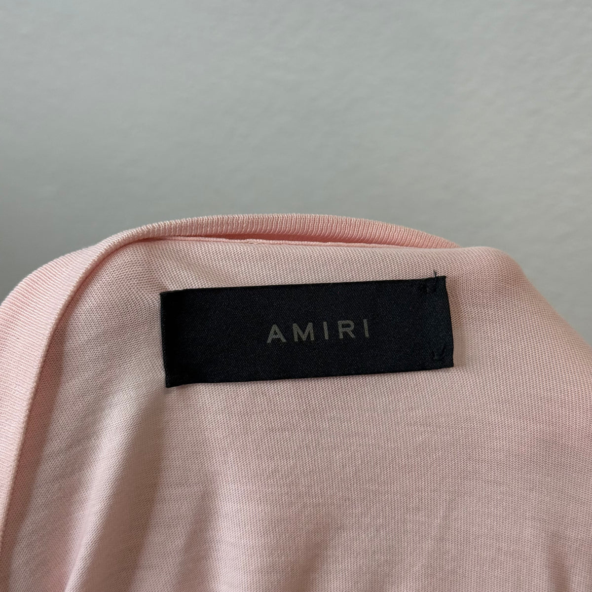 Amiri Pink Wash Logo T-Shirt - Size XL