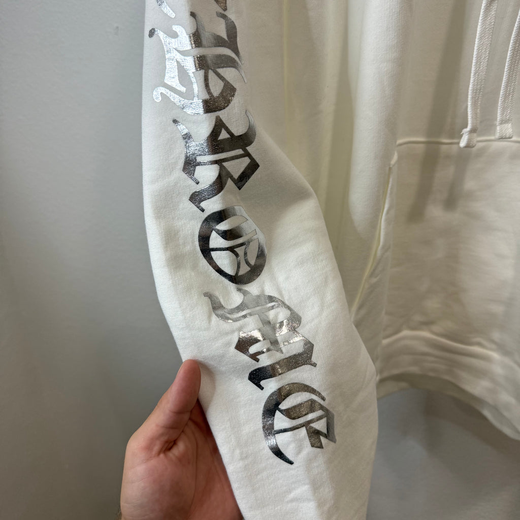 Chrome Hearts Metallic Foil Hoodie White - Size L