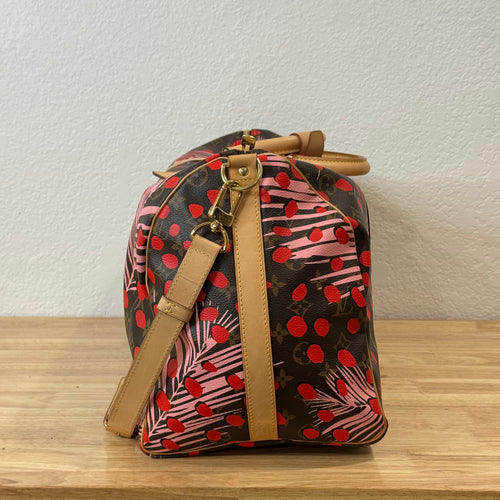 Louis Vuitton Keepall Bandouliere Duffle Bag Monogram Jungle 50
