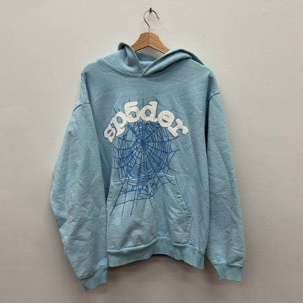 Spider Worldwide Sky Blue Web Hoodie - Size L