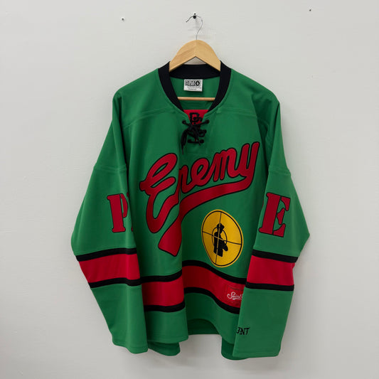 Saint Michael Mx6 x Public Enemy Green Hockey Jersey - Size L/XL