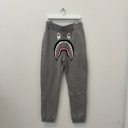 Bape A Bathing Ape Shark Logo Sweatpants Grey - Size XXL
