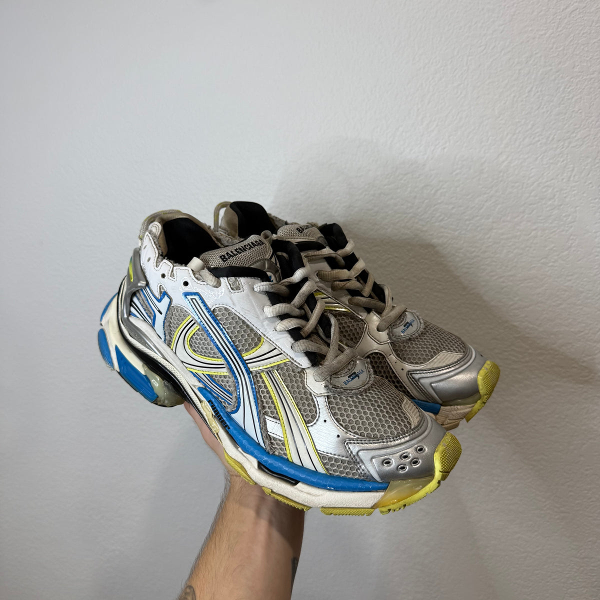 Balenciaga Mesh Track Runner Blue / Gray - Size 11