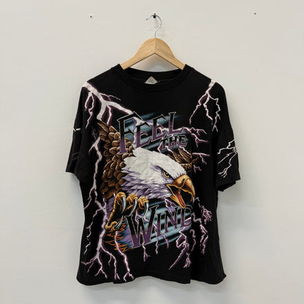 Vintage 1990s American Thunder Eagle AOP T-Shirt - Size XL