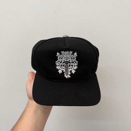 Chrome Hearts Black Denim Dagger Trucker Hat