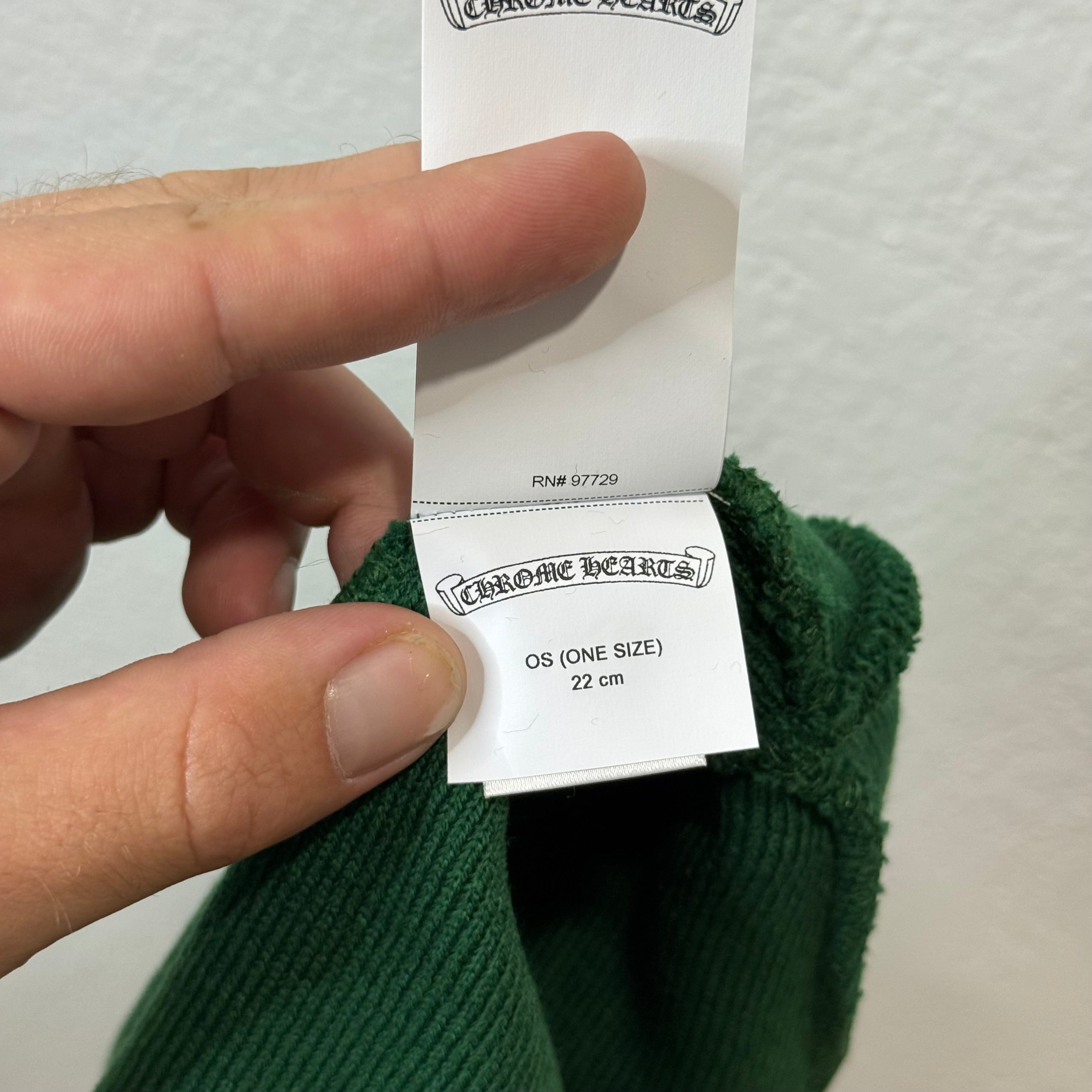 Chrome Hearts Green Yellow CH Embroidery Beanie