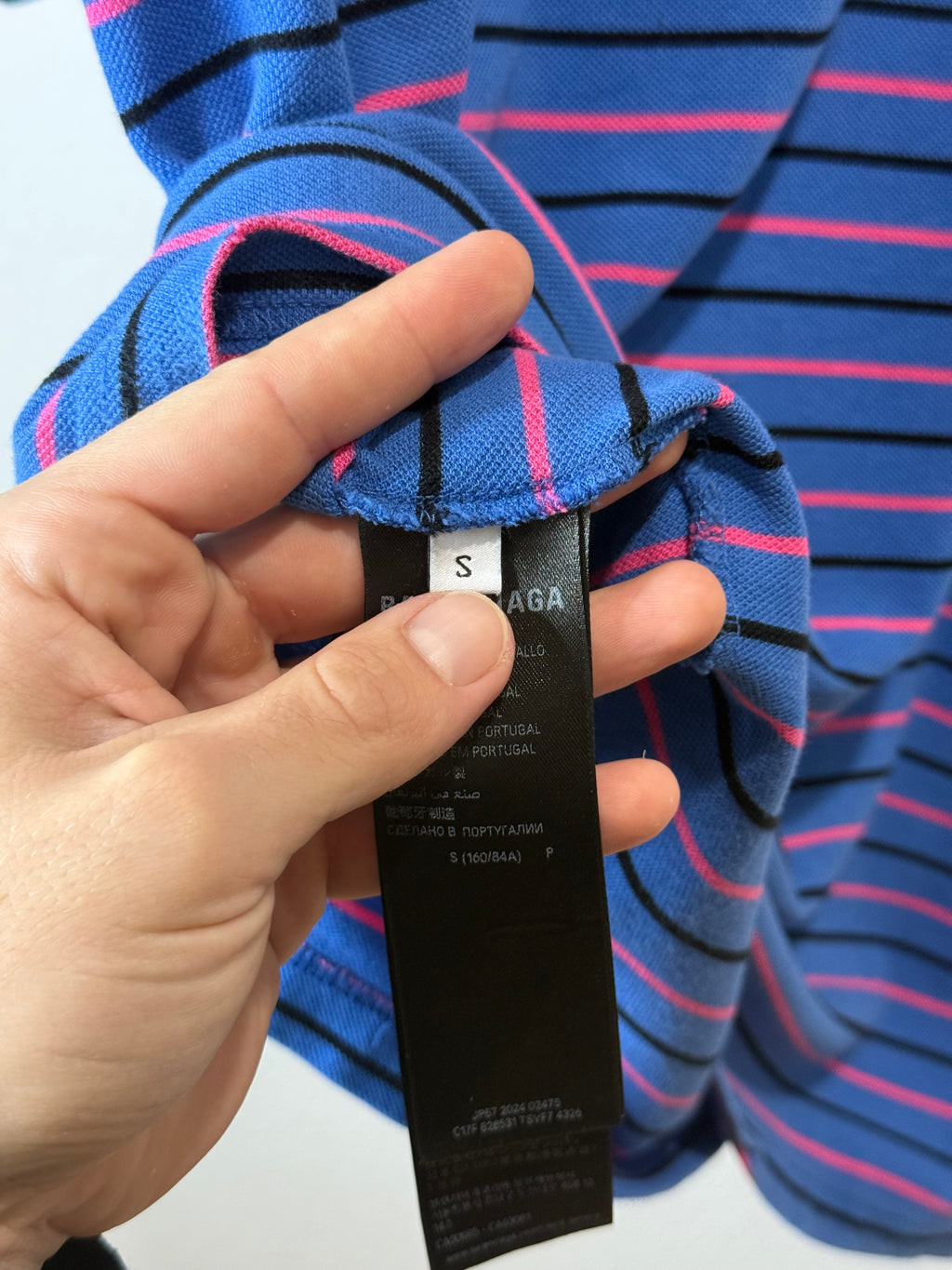 Balenciaga Stipe Polo Shirt - Size S