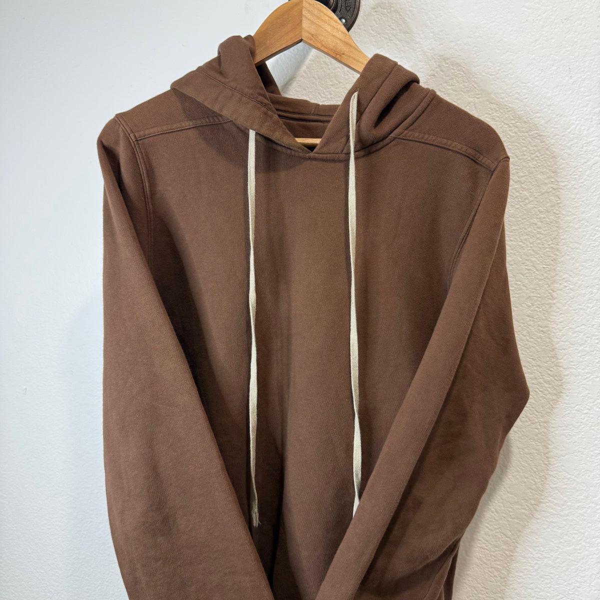 Rick Owens DRKSHDW Oversized Drawstring Hoodie Brown - Size S