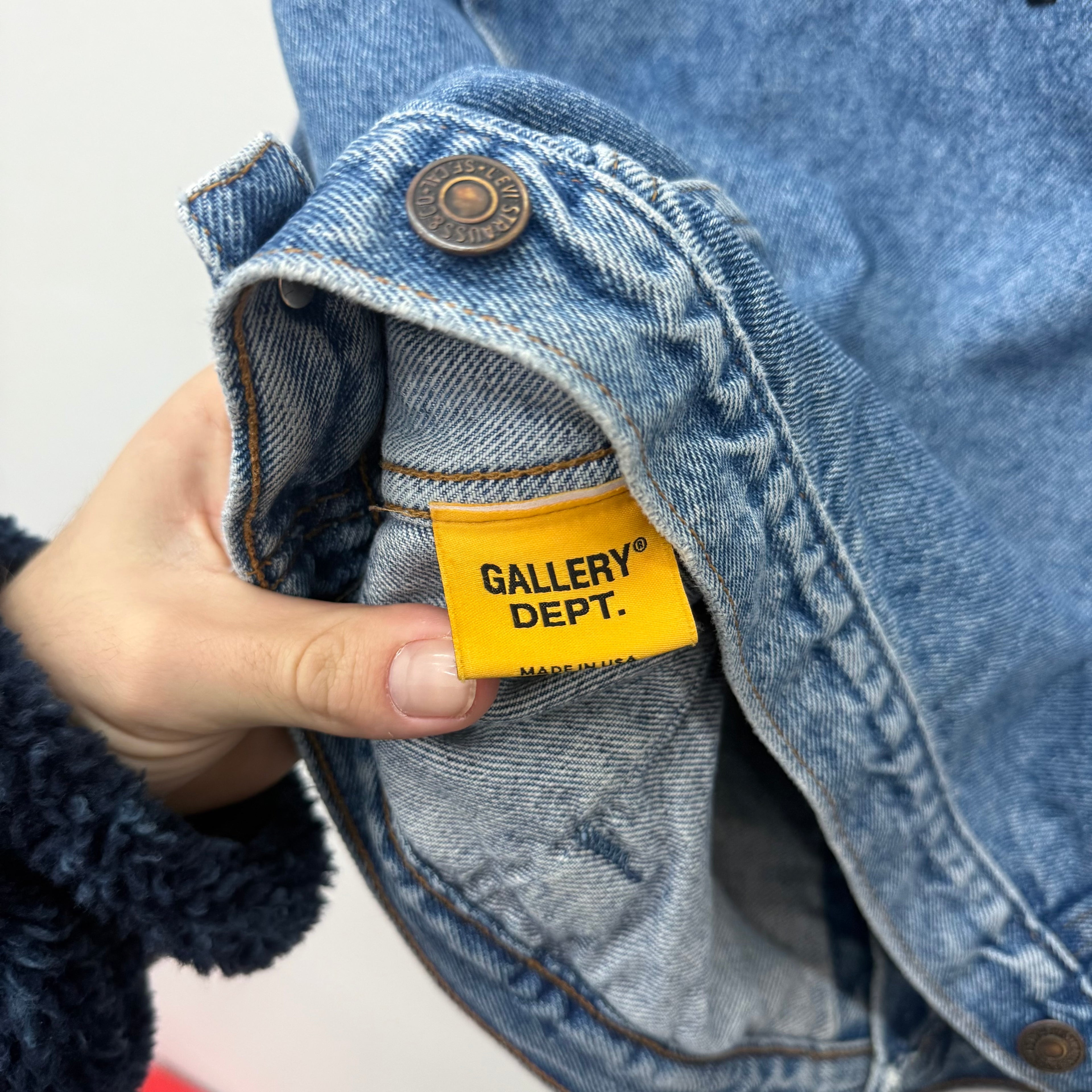Gallery Dept Denim Logo Andy Jacket - Size XXL
