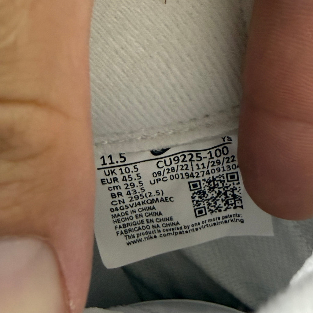 Nike Supreme Air Force 1 White - Size 11.5