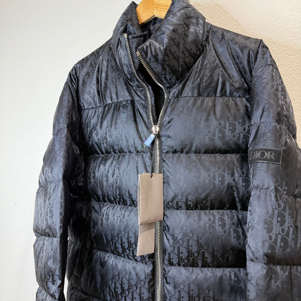 Dior Oblique Monogram Puffer Jacket Navy - Size 50 (L)